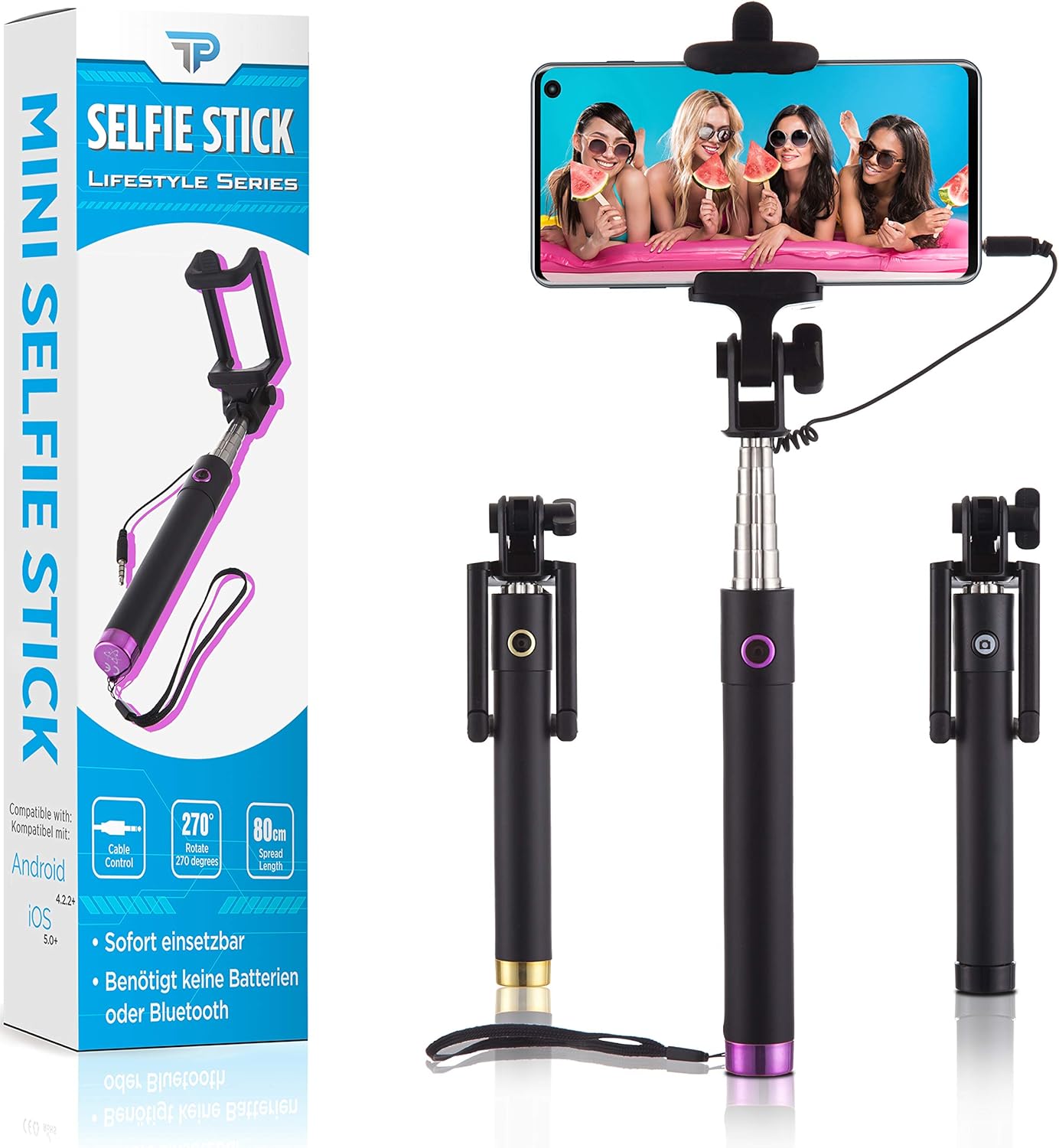 mpow wired selfie stick
