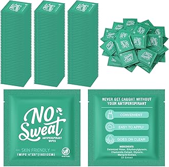 Timgle 150 Pcs Mini Travel Deodorant Wipes Individually Wrapped Armpit Antiperspirant Deodorant Sweat Body Wipes for Women Men Teens Sports Travel Clean Skin Underarm Excessive Sweating(Fresh)
