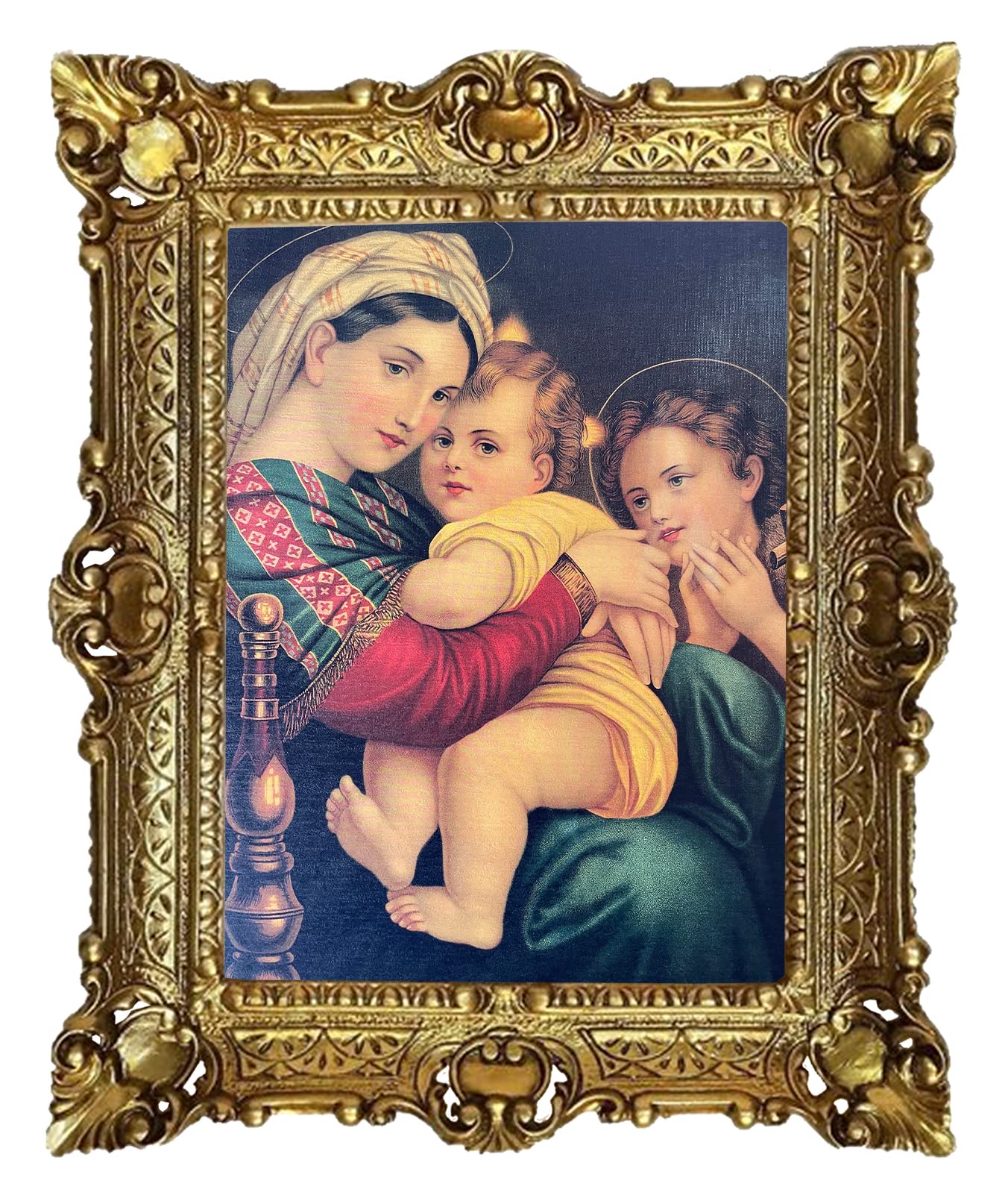 Madonna della Seggiola antica Fiorentina Icona Quadro Raffaello - La