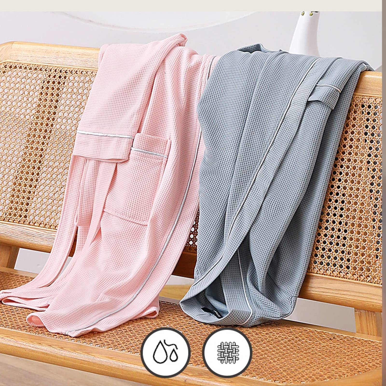 Szlafrok frotte,Męski,Damski,Szlafroki,Szlafrok,Bawełniany,Dzianinowy,Kimono,Spa i Szlafroki,Dla Mężczyzn i Kobiet