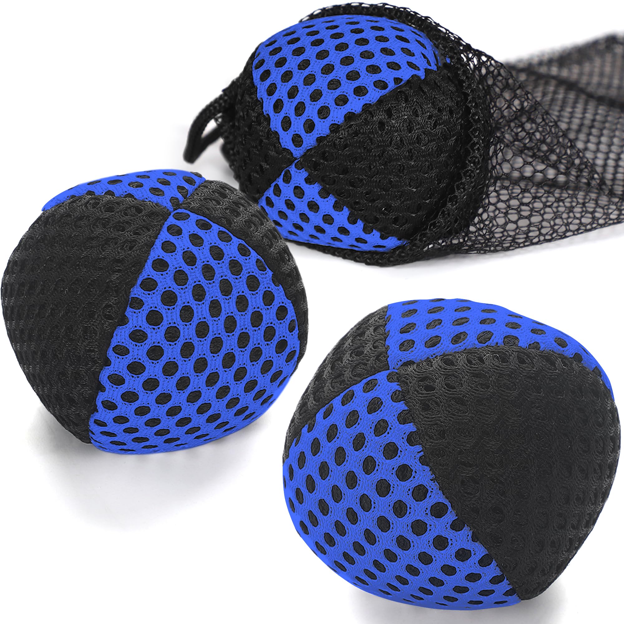 oazoxcx Juggling Balls for Beginners and Professionals Set of 3 Juggling Bean Bags,Durable Juggle Ball Kit (Black - Blue) — image 1
