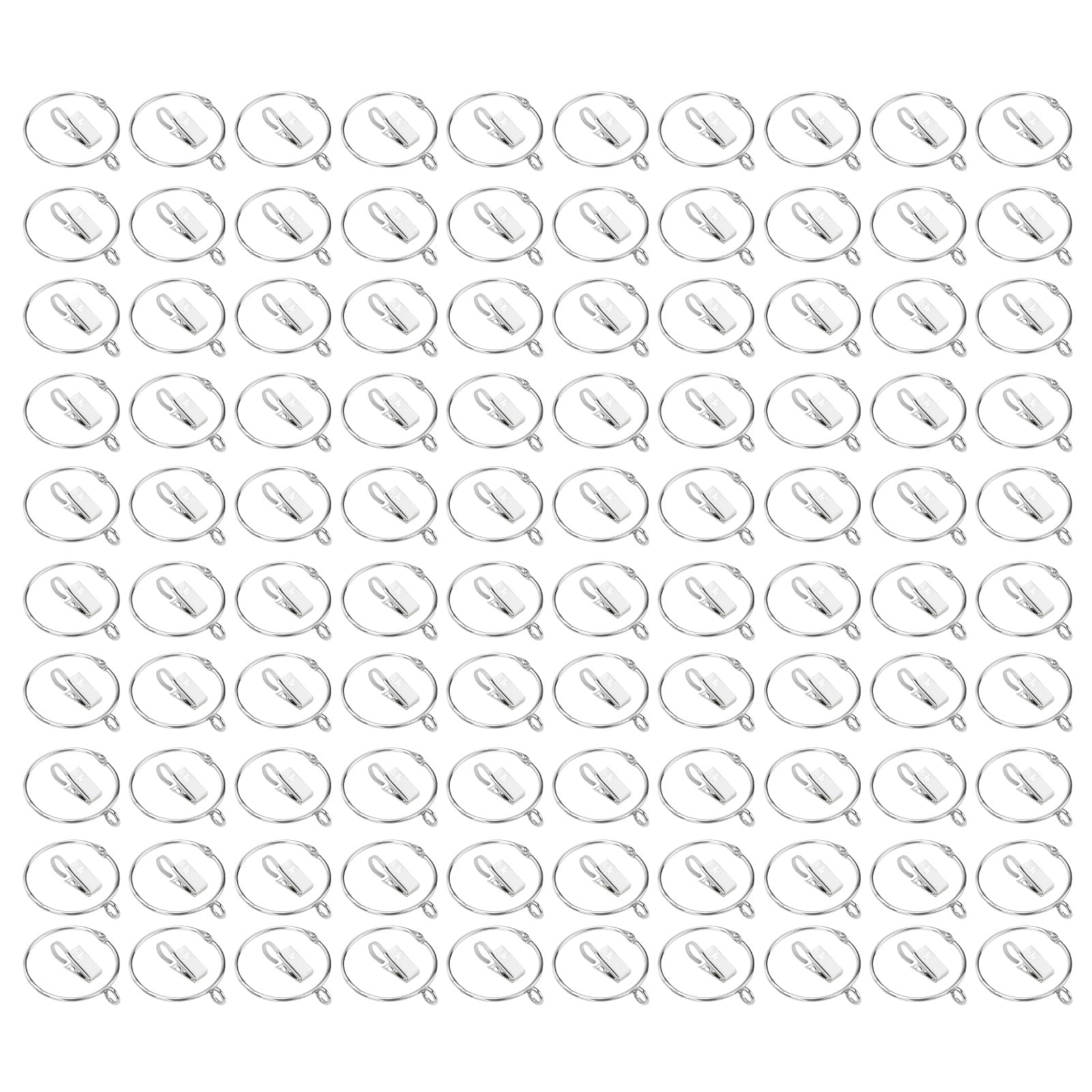 Nucelit Stainlessed Steel Curtain Hooks with Clips Optional Package Curtain Hooks Hangers Clip Rings for Hanging Curtains Stainlessed Steel Clips