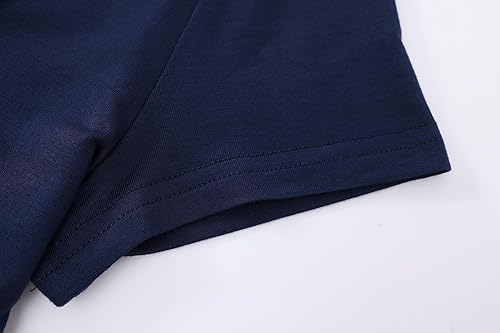 Miniatura 7 de OThread & Co. Camiseta de manga corta para mujer, cómoda, con cuello en V, capa elástica básica