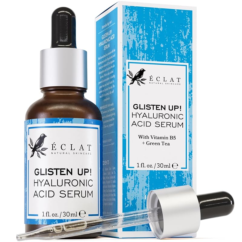 Sérum facial Eclat Skincare com ácido hialurônico 2,5%, vitamina B5, chá verde e óleo de jojoba — 30 mL