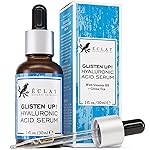 Eclat Skincare Hydrating Hyaluronic Acid Serum for Face - 2.5% Hyaluronic Acid + 3% B5, Green Tea & Jojoba Oil - Moisturizing & Plumping Formula for Smoother Skin - Stocking Stuffers for Women 1 Fl Oz