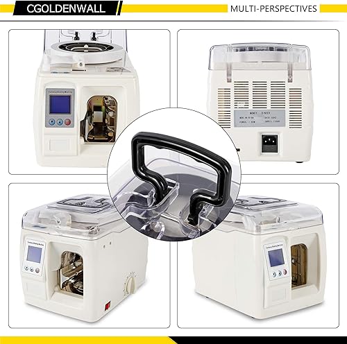 Miniatura 5 de CGOLDENWALL Billetes de banco Máquina de flejado de encuadernación Máquina de paquete de moneda Pantalla LCD Máquina de paquete de monedas de