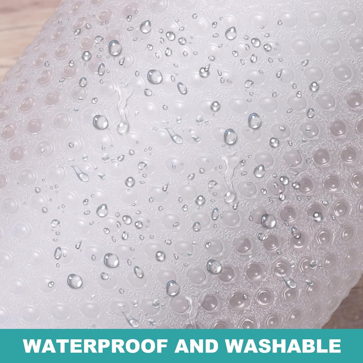 HARFINGTON Shelf Liner 24" x 10ft EVA Non-Slip Drawer Mats Waterproof Circular Mesh Texture Liner for Kitchen Cabinets Cupboard Refrigerator Shelves, Clear