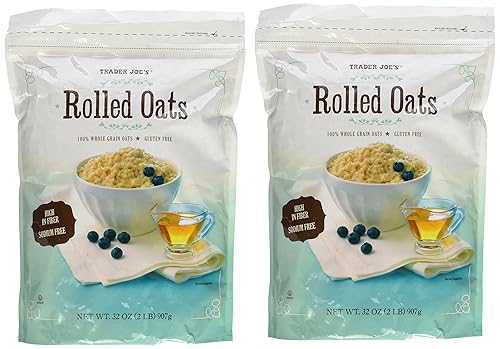 Trader Joe's - Avena enrollada sin gluten de grano entero, dos bolsas de 32 onzas