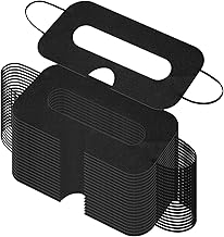 Kingdder 1000 Pcs Disposable Vr Mask Breathable Eye Mask Vr Face Cover Padding Non Woven Sanitary Cloth Universal Gear Accessories Compatible with Headsets Virtual Reality(Black)