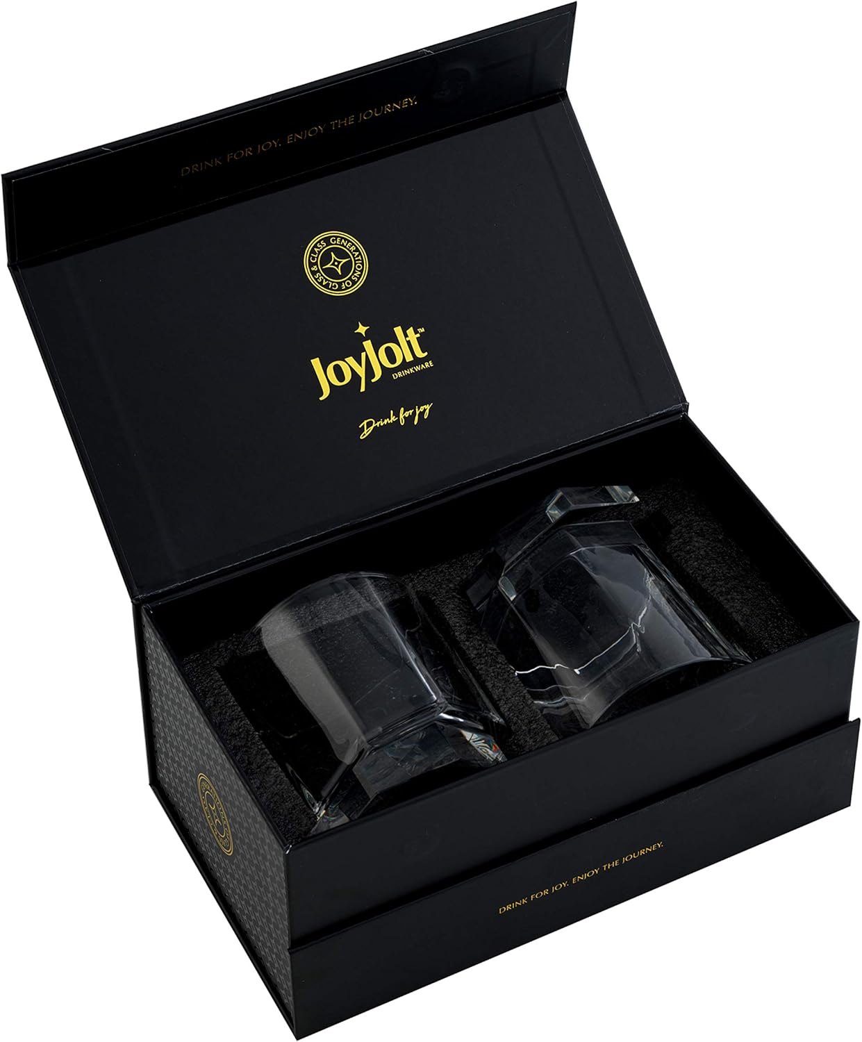 Bеѕt Quаlіtу 🔥 JoyJolt Aqua Vitae Premium Whiskey Glass Set of 2. Octagon Whiskey Glasses with Off Set Base. Old Fashioned Rocks Glasses for Scotch and Bourbon. Whiskey Tumbler Gifts for Men