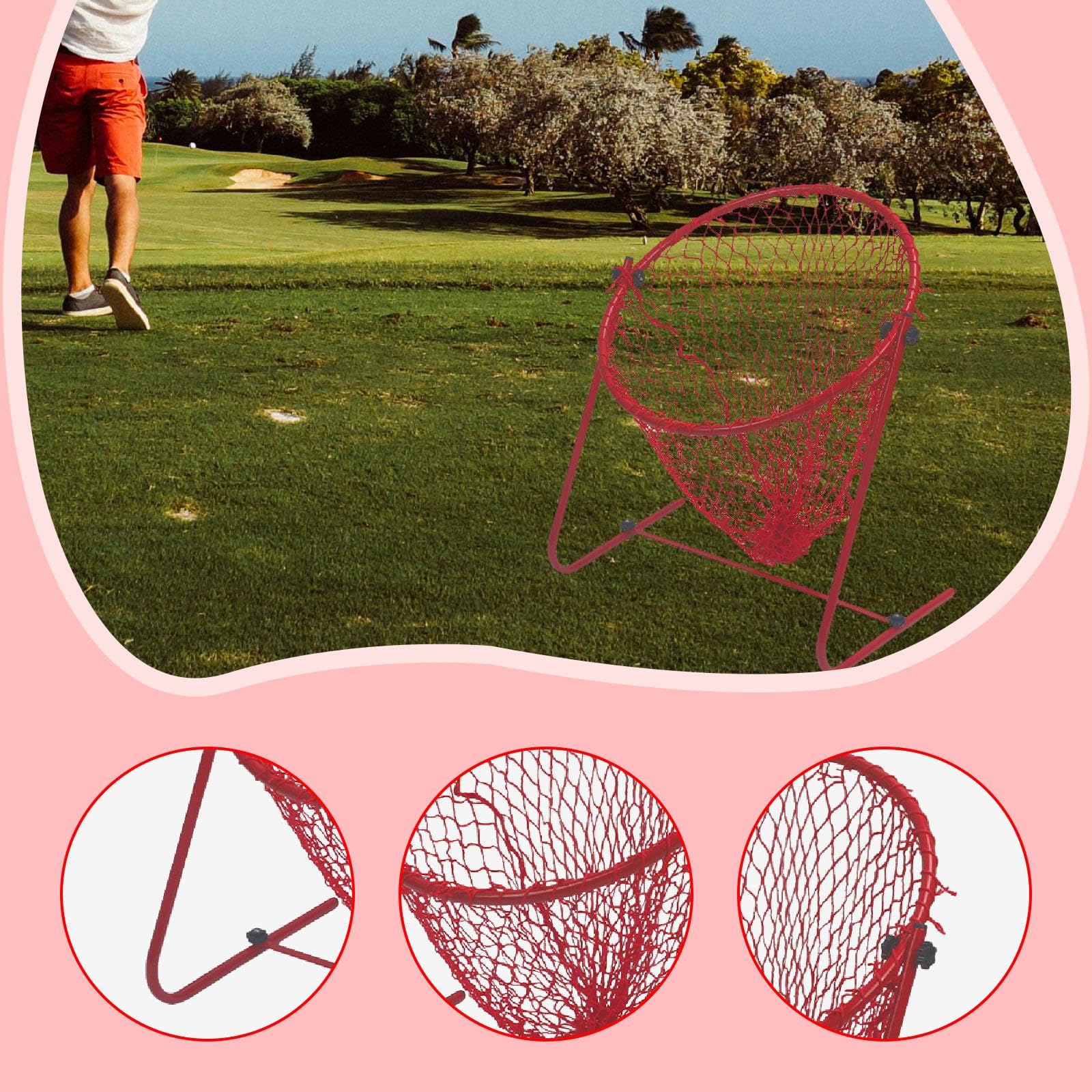 Fenteer Red de Práctica de Chipping de Golf para Niños, Accesorios de Regalo, Equipo de Entrenamiento