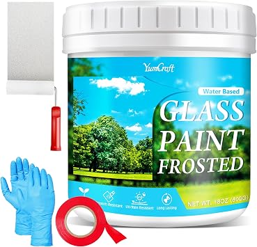 Frosted Glass Paint for Window, 18oz Window Privacy Paint, Frosted Glass Spray for Home, Bathrooms, Sliding Doors, Privacy Windows Paints - Waterproof & UV Resistant & Low Odor Formula