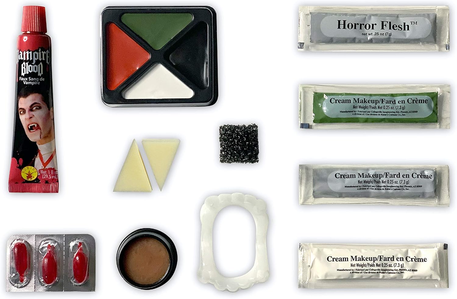 Rubie's Horror Makeup Kit, White/Multi, One Size Clothing