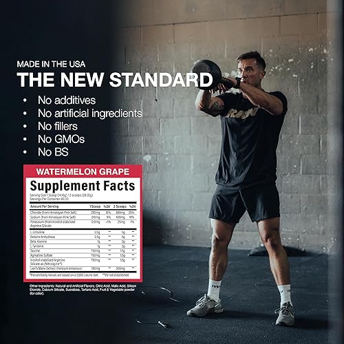 Miniatura 28 de RAW Pump Stim Free Pre Entrenamiento (sandía) – Suplemento no estimulante para antes del entrenamiento en polvo de óxido nítrico – Suplementos