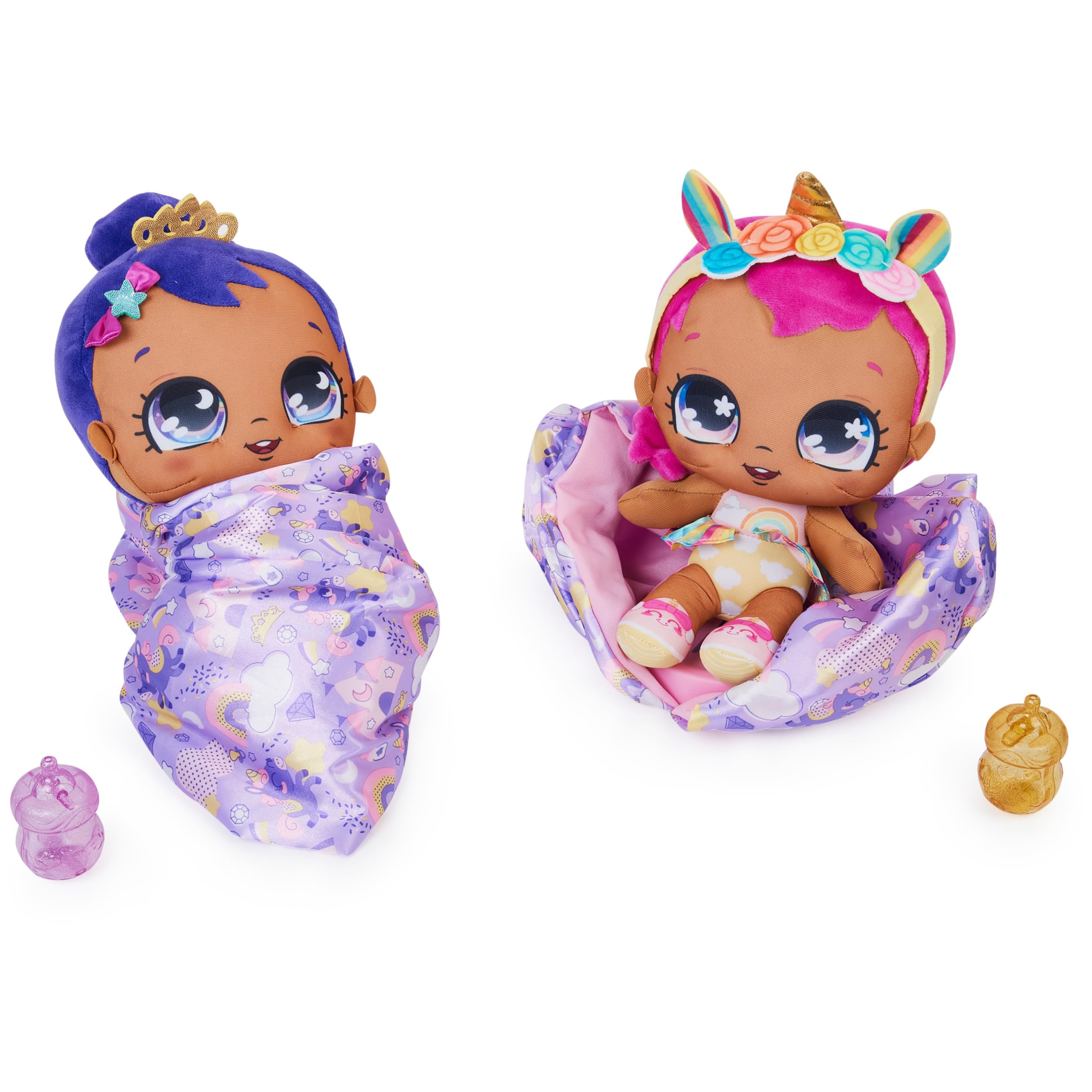 Surprise Plush Baby Doll with Over 80 Sounds and Reactions, Purple Blanket (Style May Vary), Kids Toys for Girls Ages 4 and up