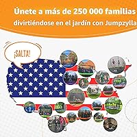 Vista 9 de Jumpzylla - Cama elástica recreativa para niños, con red de seguridad, escalera y revestimiento antioxidante, de 8, 10, 12, 14, 15 y 16 pies