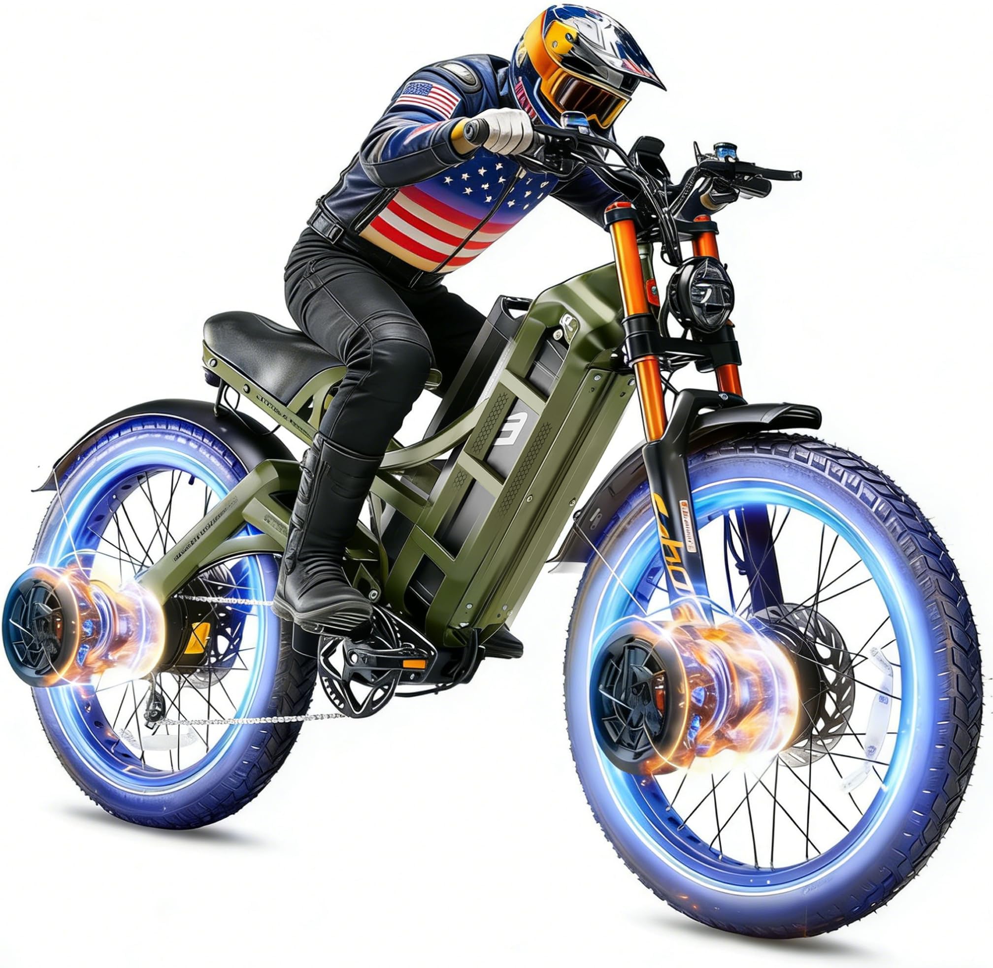 eAhora Romeo Pro 2 ebike-[2026 Latest] 46 MPH 4000W Dual Motor Ebike,52v 70Ah 200 Miles Long Range Electric Bike for Adults，26" Fat Tire Full Suspension Mountain Bike,Off-Road Fastest Electric Bike
