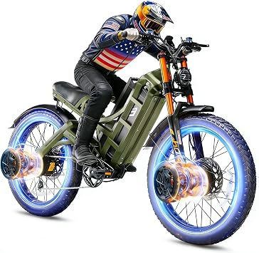 eAhora Romeo Pro 2 ebike-[2026 Latest] 46 MPH 4000W Dual Motor Ebike,52v 70Ah 200 Miles Long Range Electric Bike for Adults,26" Fat Tire Full Suspension Mountain Bike,Off-Road Fastest Electric Bike