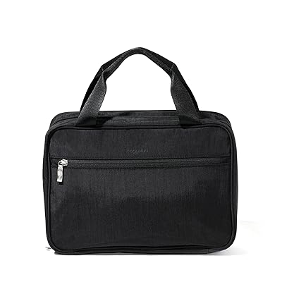 Baggallini Large Hanging Travel Toiletry Kit Cosmetic Case Black, Mesh