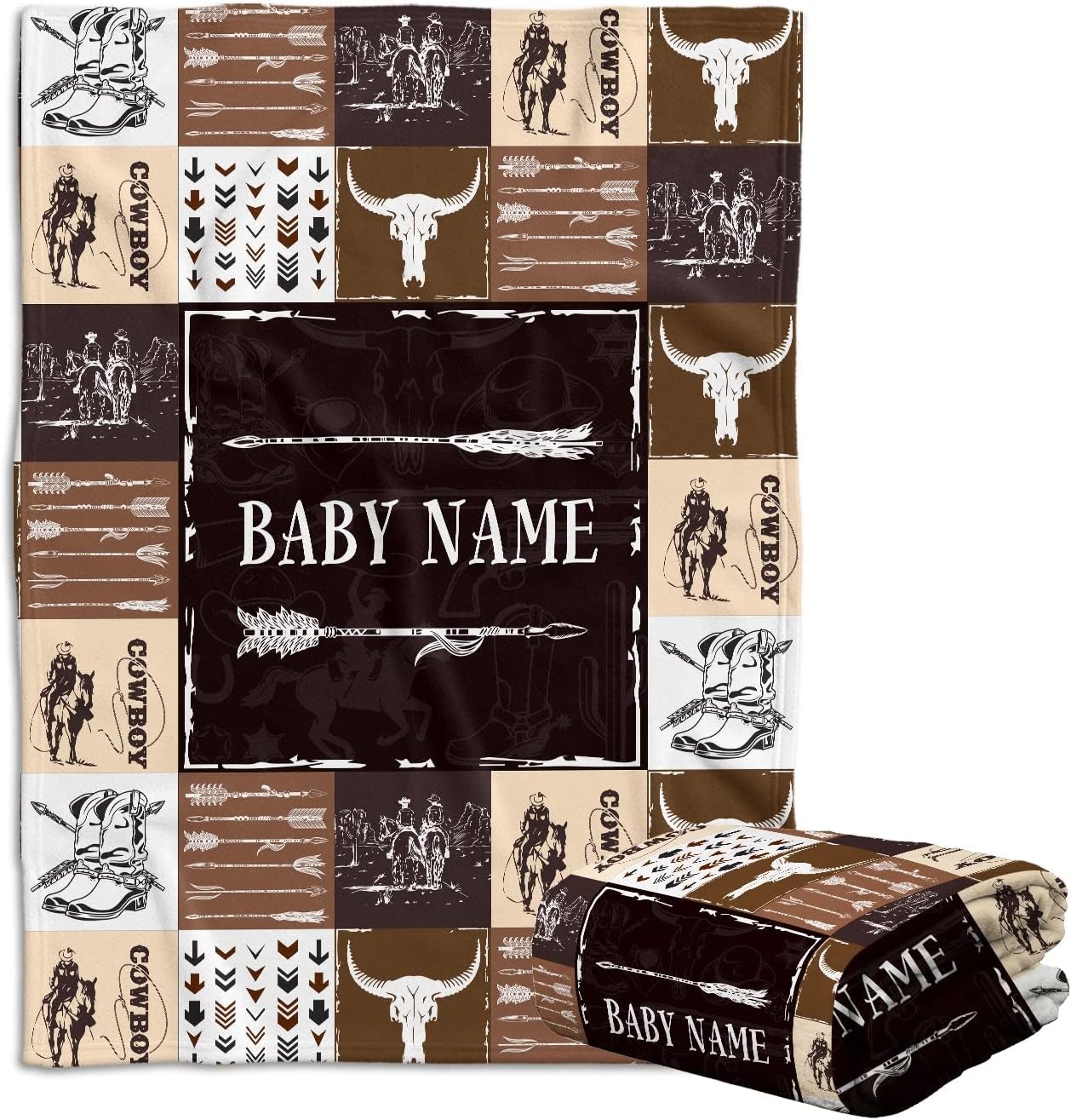 Western Baby Blanket Cowgirl Cowboy Baby Toddler Bedding
