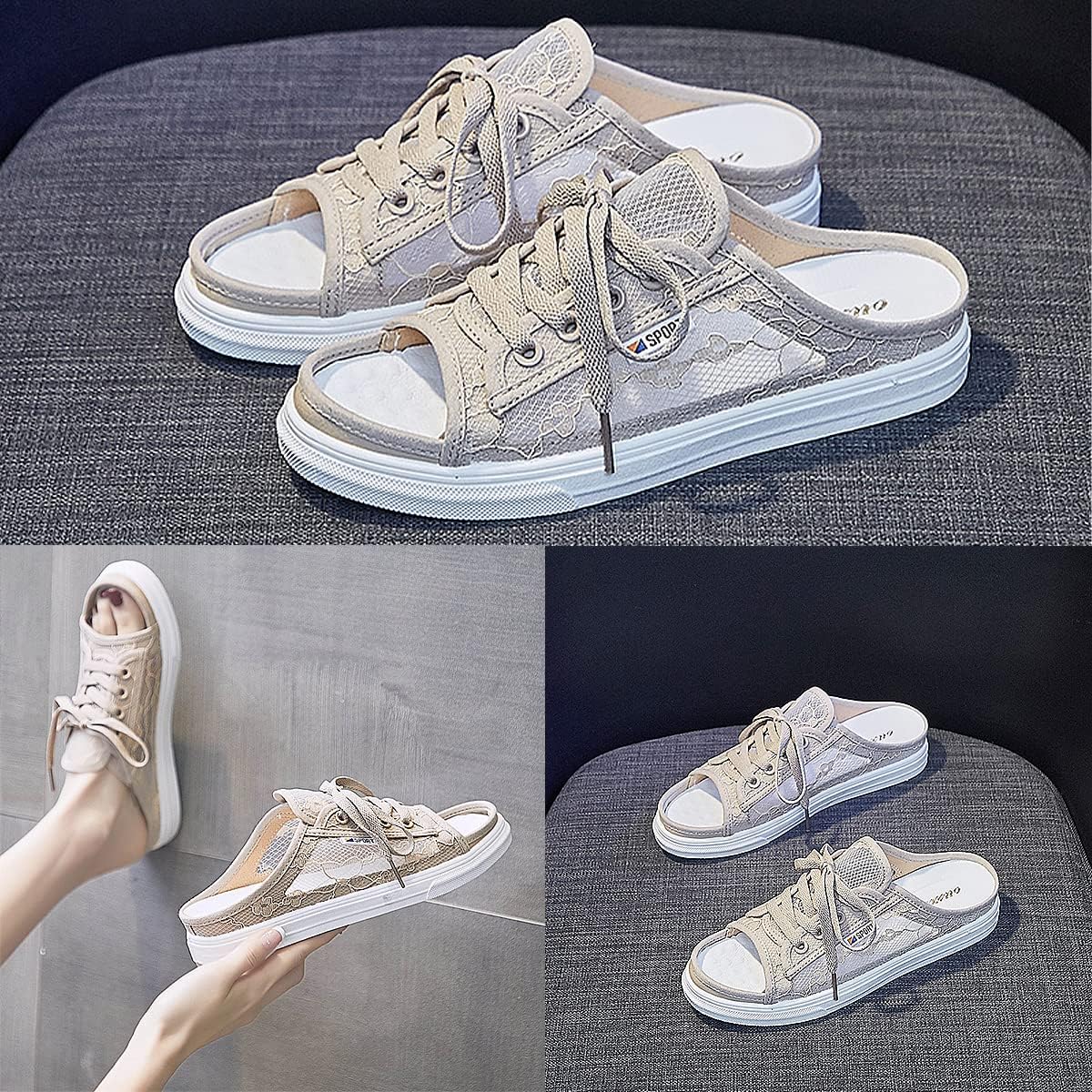 [KEEYROO] サンダル ユニーク フラット 歩きやすい レディース ファッションサンダル カジュアル シューズ 靴 ミッドソール サンダル 白 黒 スリッポン スポーツサンダル レディース ギフト