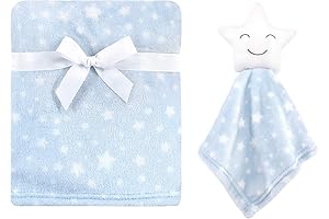 Hudson Baby Star Plush Security Blanket for Unisex Baby - Extra Soft, Cuddly Comfort