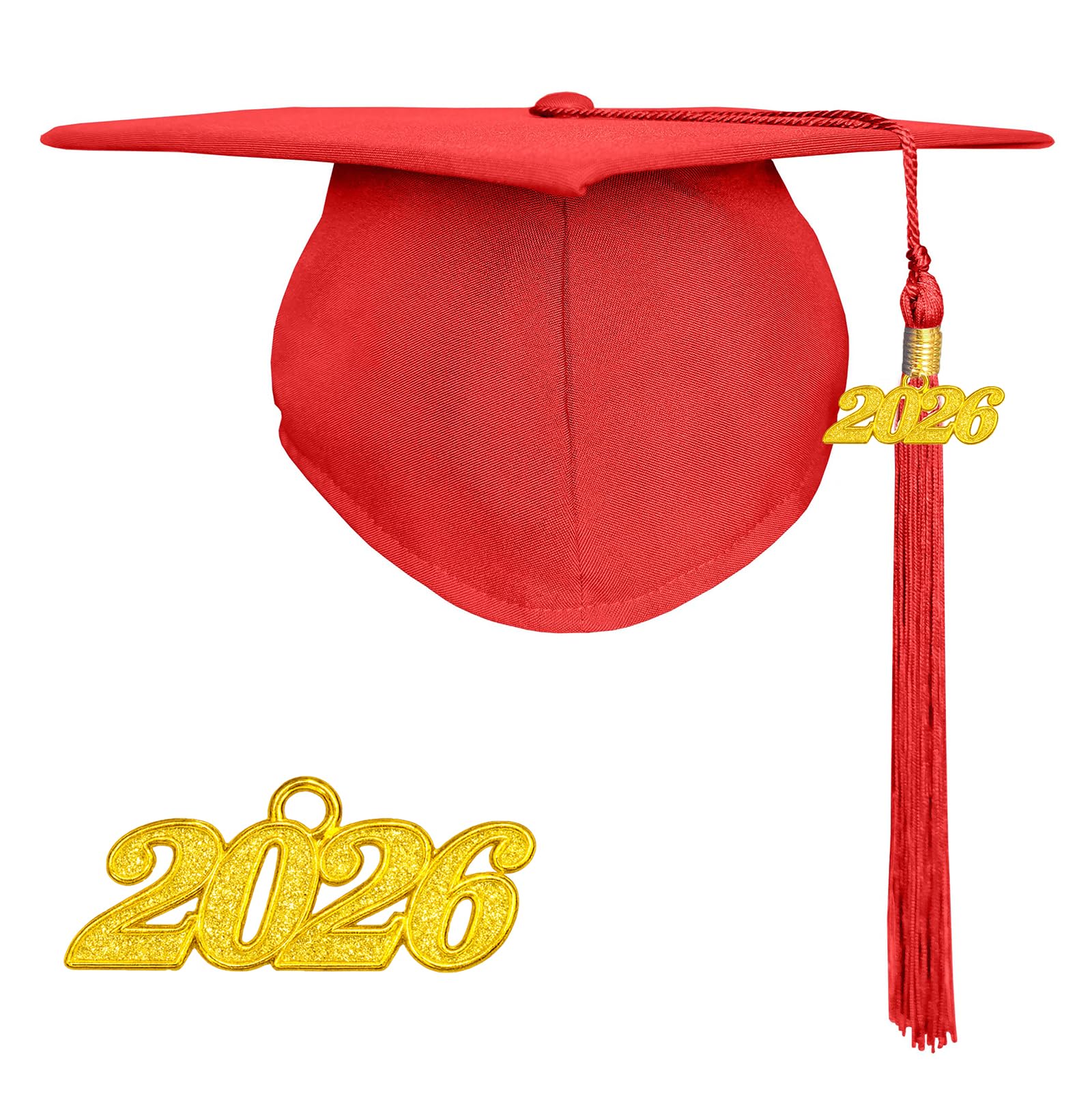 Happy Secret Adult Matte Graduation Cap with 2026 Tassel, Adjustable