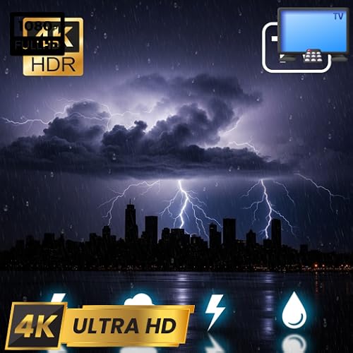 Thunder & Lightning 4K – Ultra Realistic Night Storms TV Screensaver