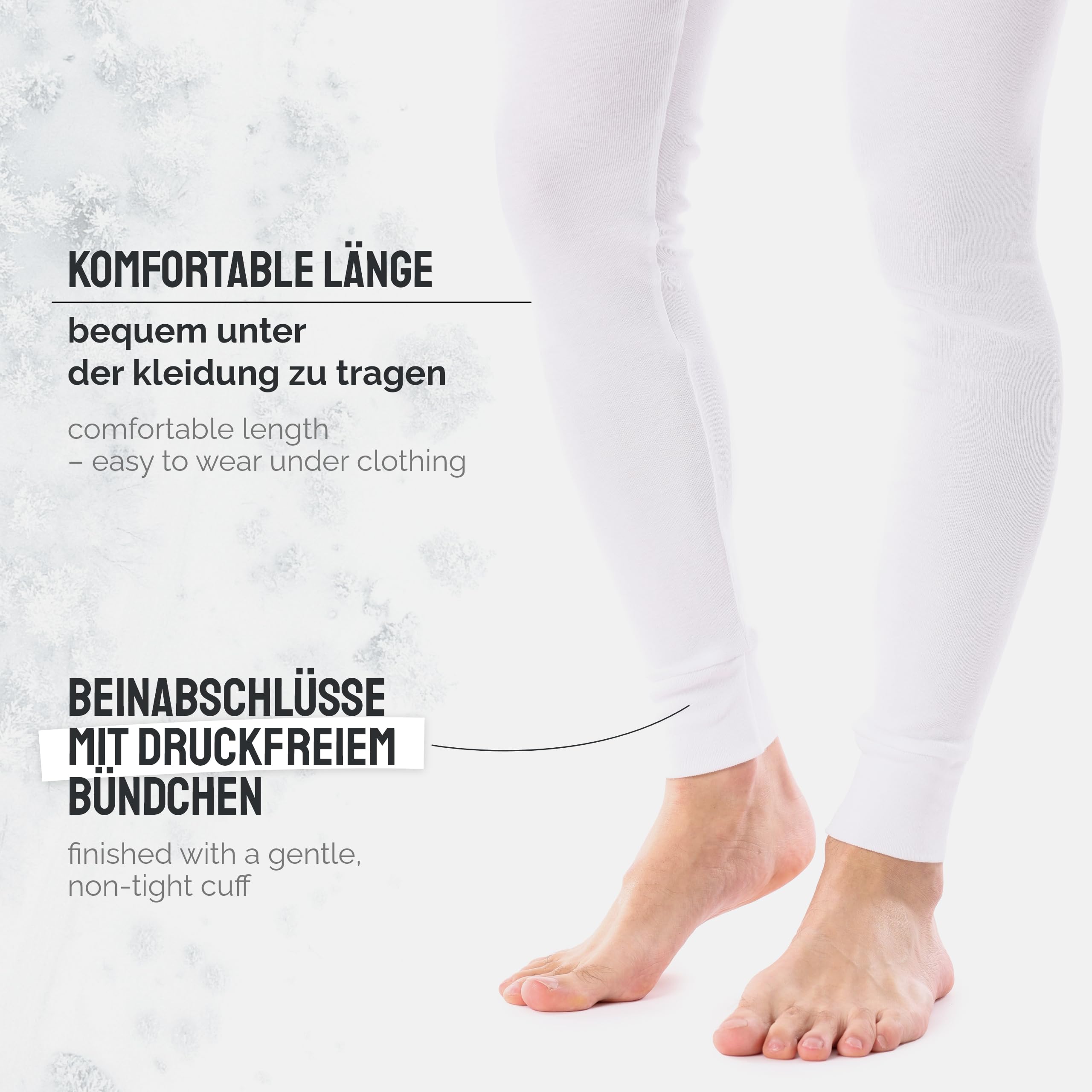 Ladeheid Calzoncillos Hombre Largos Algodon – Ropa Interior Térmica Hombre para Invierno - Pantalones Térmicos Cálidos y Transpirables para Uso Diario y Deporte LA40-247