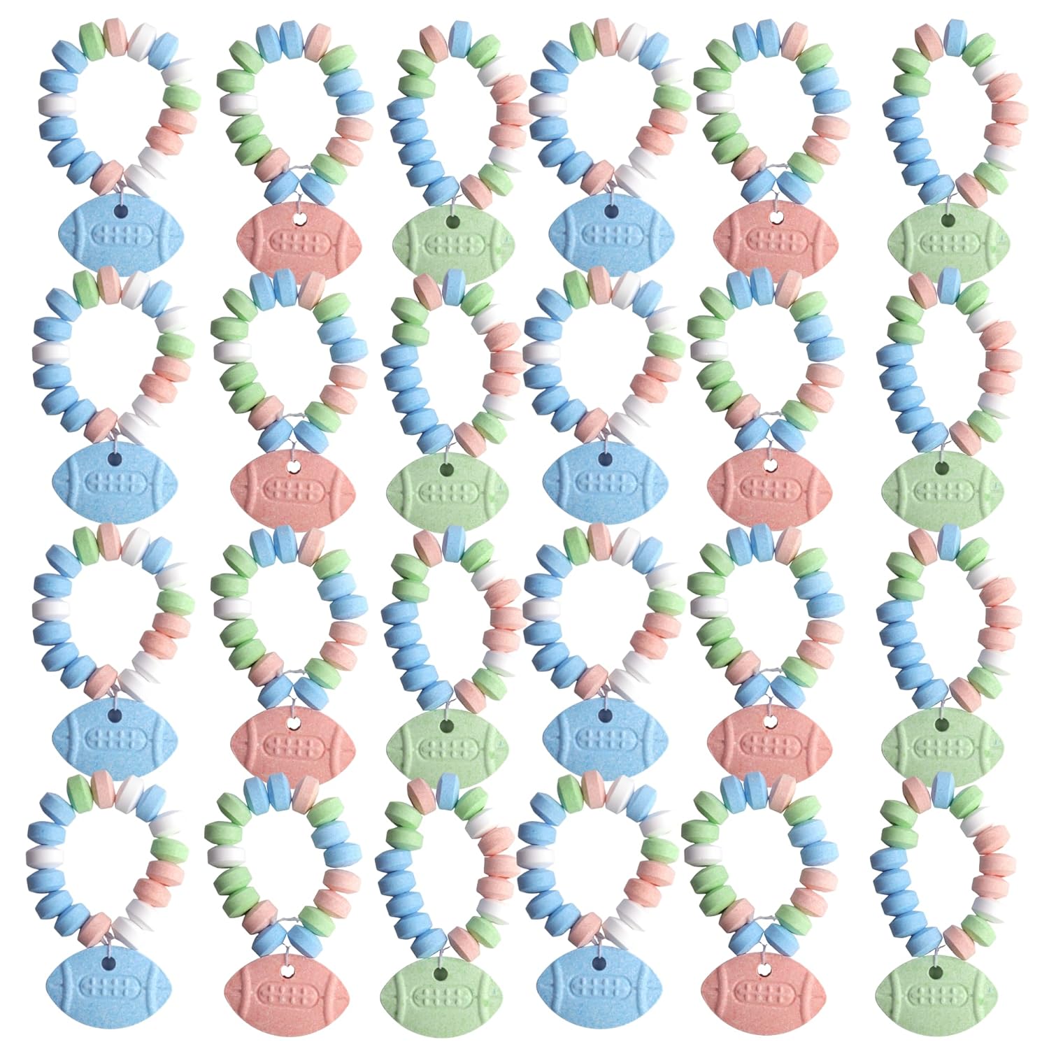 Football Candy Bracelets, Sports Themed Edible Jewelry, Individually Wrapped Team Party Favors, 24 Count, 10.16 Ounces - Image 7