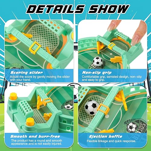 Miniatura 3 de Simgoing Juego de 2 juegos de mesa de fútbol interactivo, mini juego de fútbol de fútbol, mesa de fútbol, mesa de fútbol de mesa, fútbol, pinball,