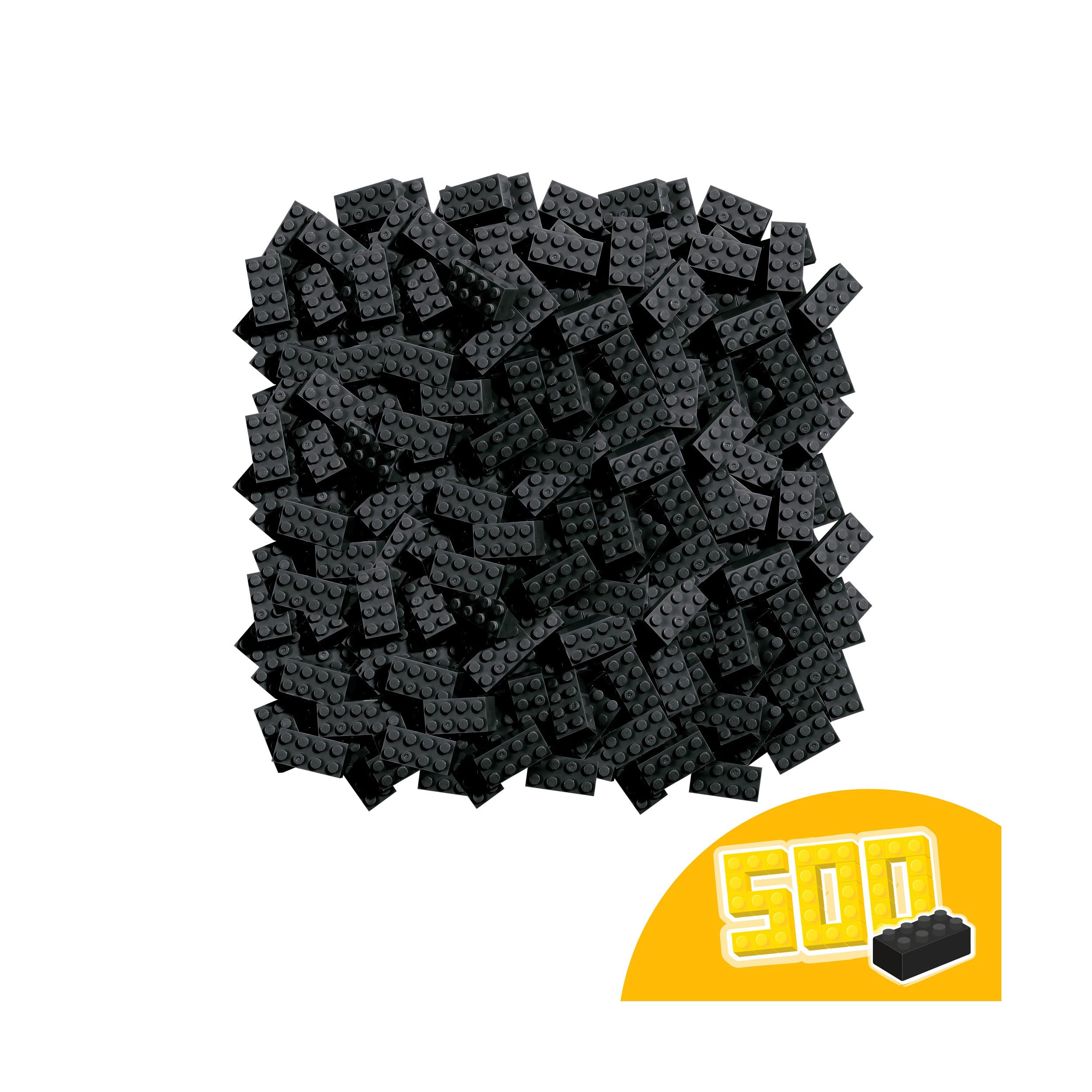 Simba 104118935 - Blox, 500 czarnych klocków dla dzieci od 3 lat, 8 sztuk, w kartonie, w pełni kompatybilne z wieloma innymi producentami, czarne