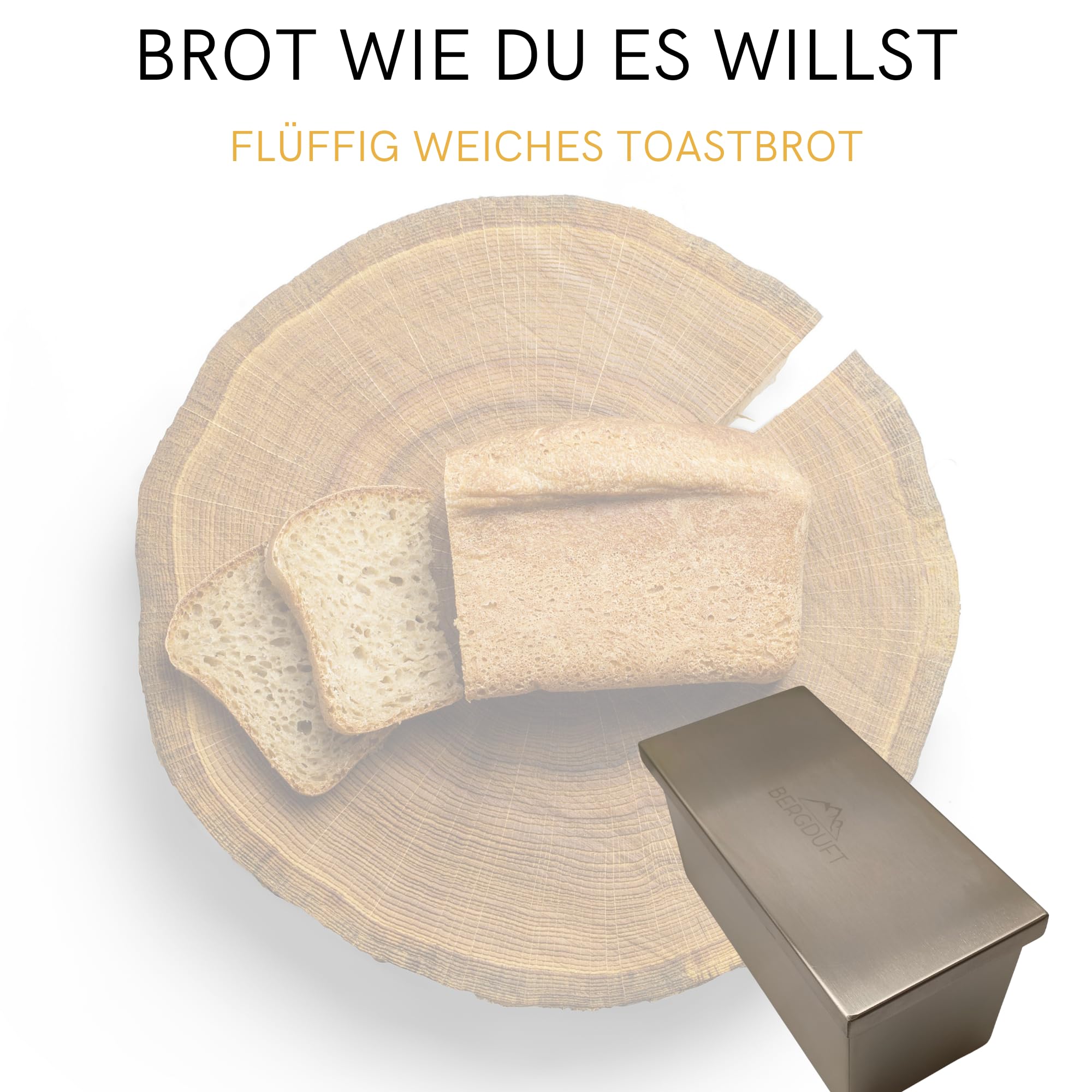 Molde para pan tostado de acero inoxidable con tapa, molde para pan y sándwich, superficie interior lisa, apta para lavavajillas, molde para pan | certificado LFGB