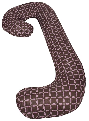 Snoogle Chic100 algodón Snoogle funda de recambio con cierre para fácil de usarcafé  lila anillos