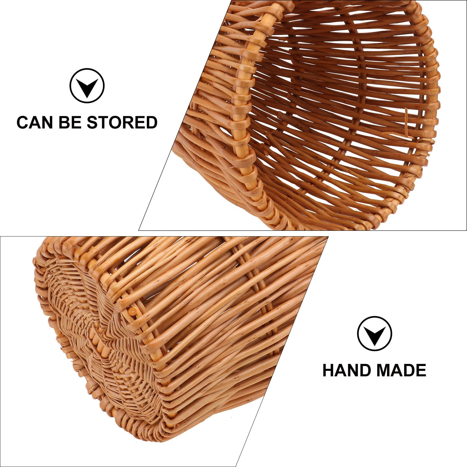 Cesto de Basura Tejido de Mimbre Beige Multiusos para Dormitorio y Oficina, Fácil de Mover Diseño Delicado y Estilo Cálido