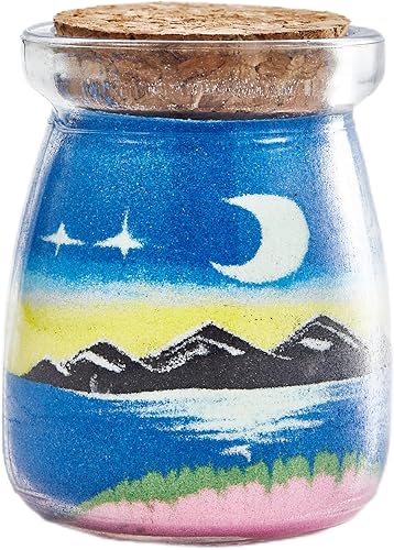 YUANLUGV - Botellas de arena de colores con arena luminosa para niños, elegante y exquisita botella de arte de arena, botellas de arte de arena con