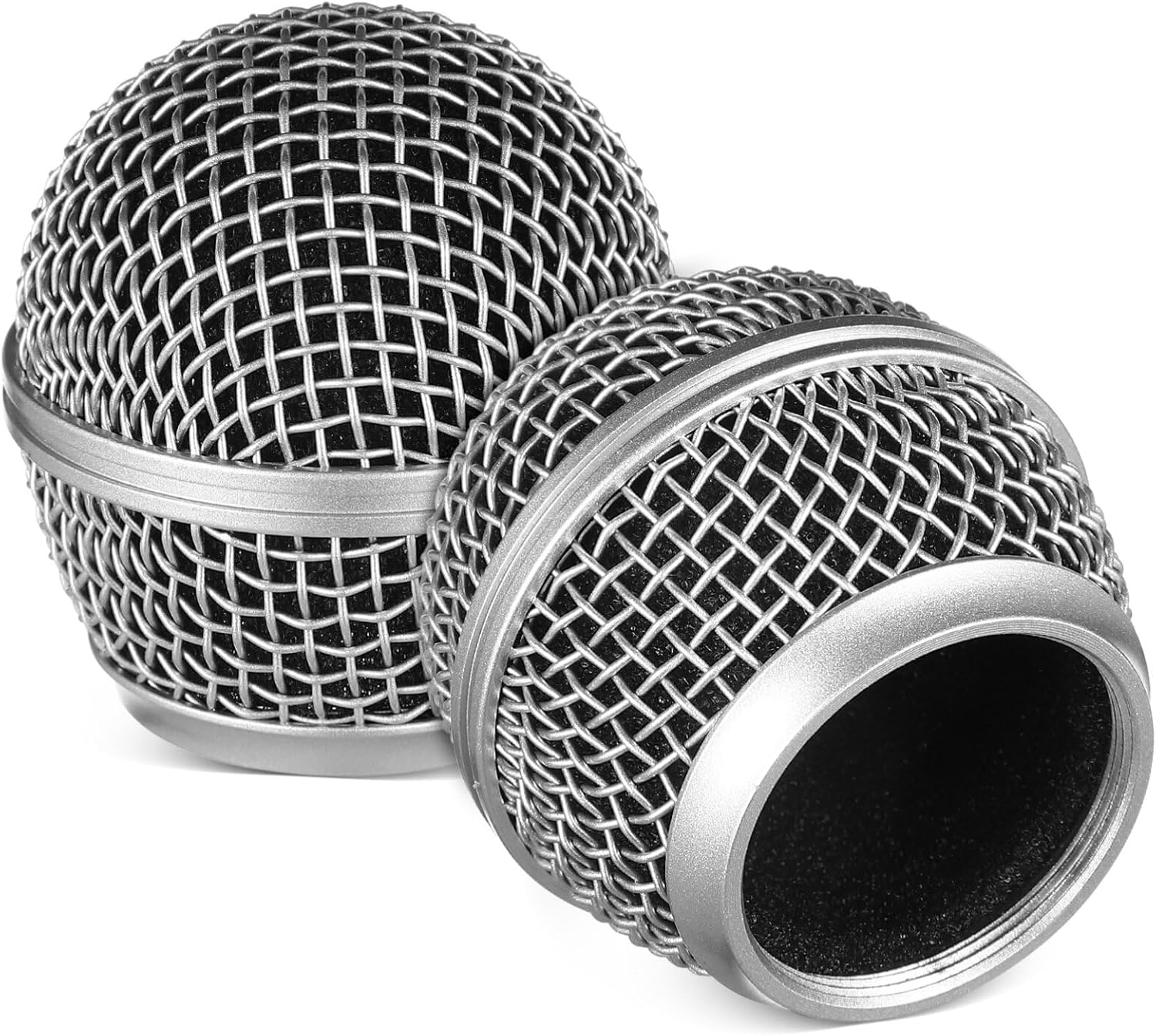 Hemoton Metal Mesh Microphone Replacement Grille Compatible with Shure Mic Ball Head Acoustic Transparent Mic Grill for Clear Sound and Noise Reduction