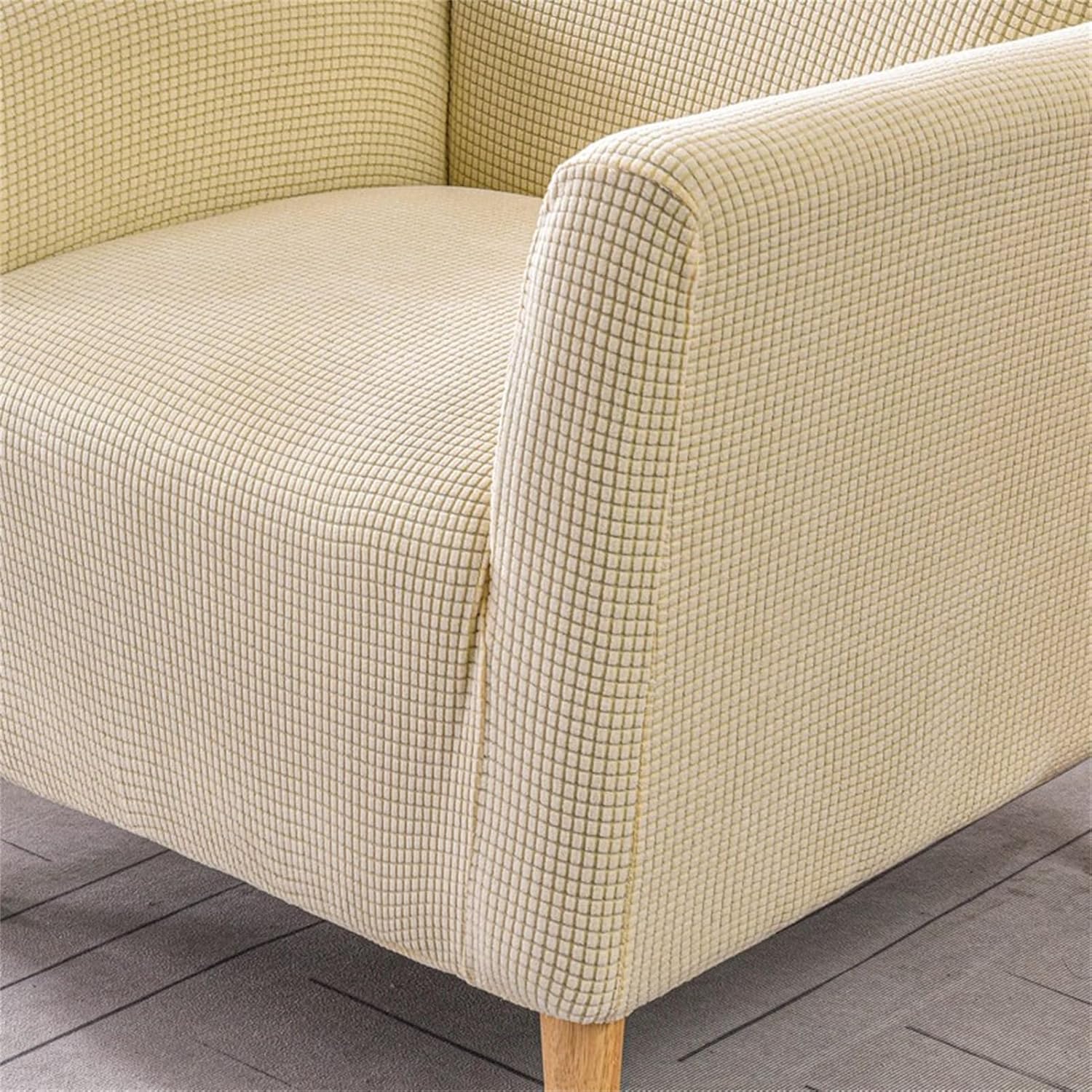 Stretch Armchair Slipcover Removable Washable Chair Covers for Armchairs, Couch Cover Furniture Protector for Living Room Home Decoration (Beige)