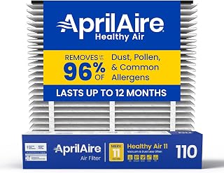 AprilAire 110 Replacement Filter for AprilAire Whole House Air Purifiers - MERV 11, Clean Air & Dust, 16x20x4 Air Filter (Pack of 1)