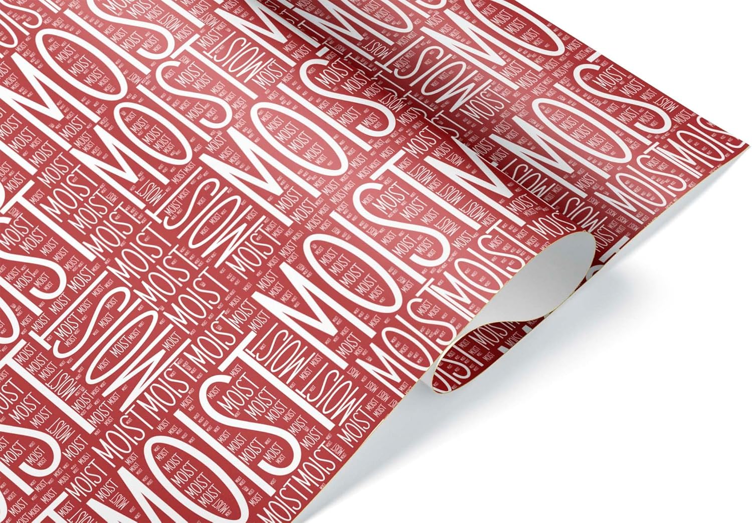 Funny Red Moist Gift Wrap Thick Wrapping Paper Christmas
