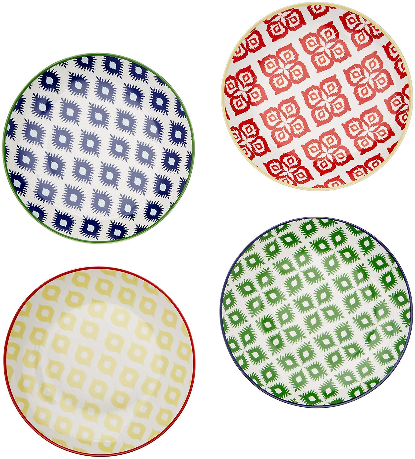 Paperproducts Design Belize Salad/Dessert Plate (Set of 4), 10 x 9 x 2.