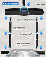 Vista 8 de DAYUAN Juego de extractor de rodamientos de 14 piezas, extractor de volante con funda