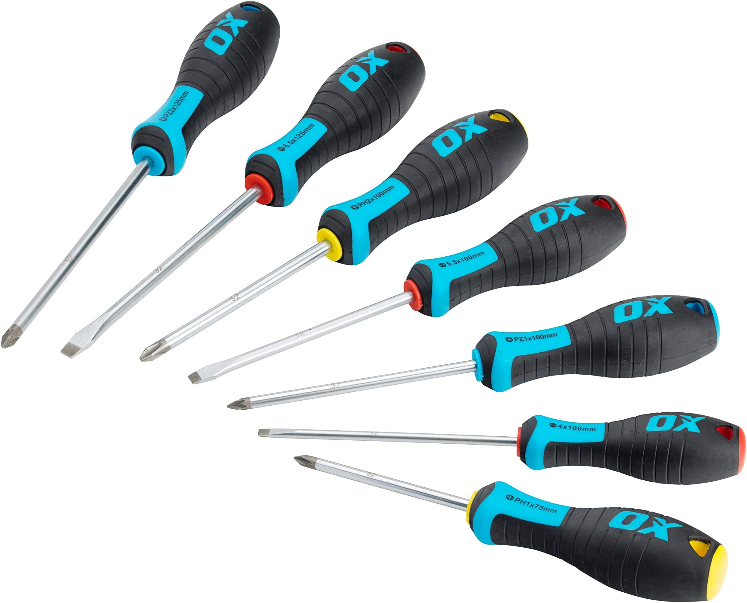 OX Tools OX-P363107 Pro 7 Piece Screwdriver Set-Card Display Box
