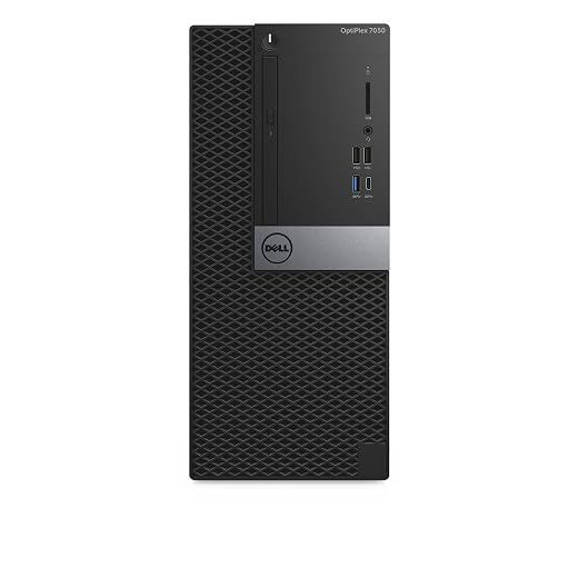 Dell Optiplex 7050 Intel Core i7-7700 X4 3.6GHz 8GB 500GB Win10, Black (Certified Refurbished)