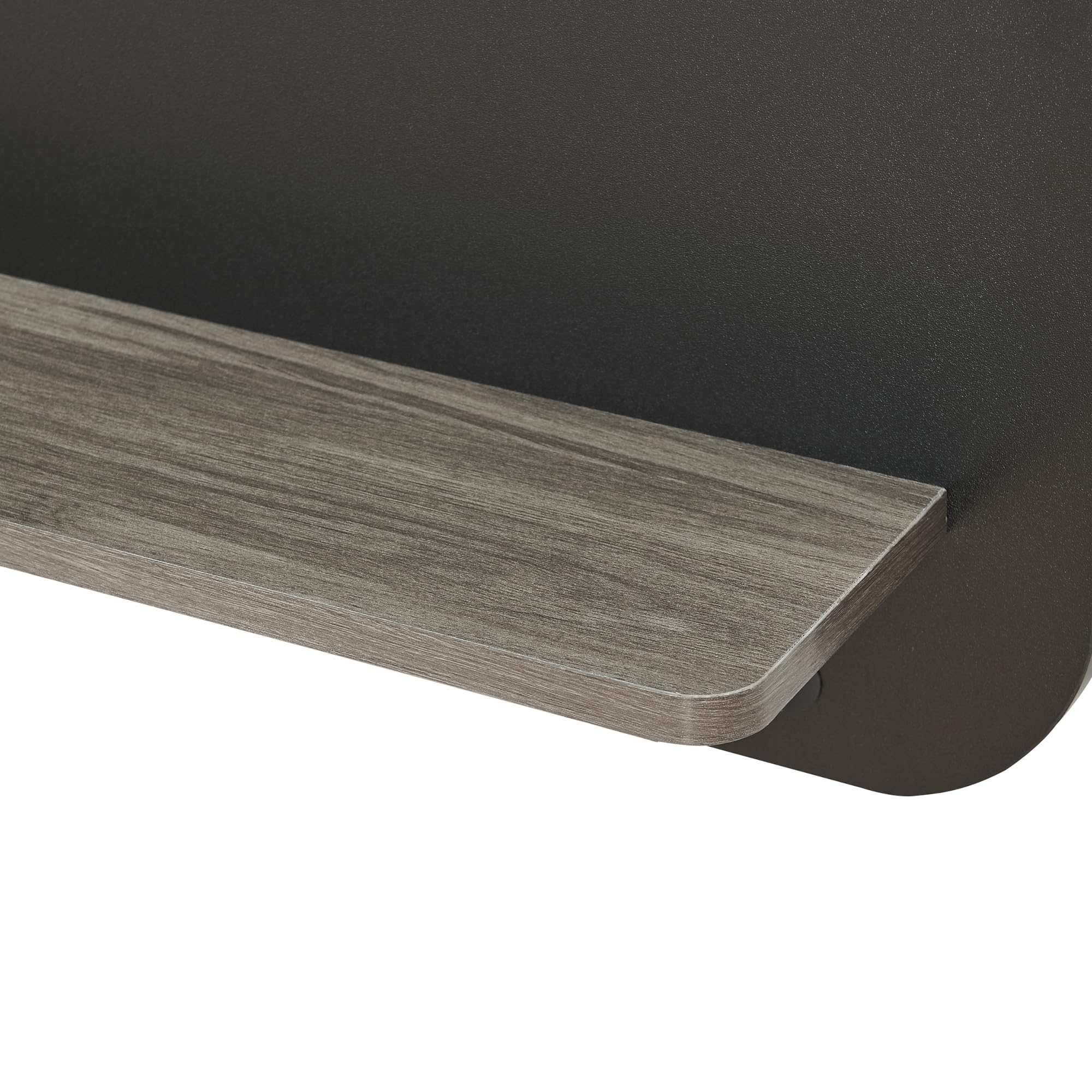 [en.casa] Perchero Panel Helsinge con Espejo Perchero de Pared con 4 Ganchos y 2 Estantes para Entrada Pasillo Oficina Aglomerado Metal 140x60x16 cm - Negro Mate