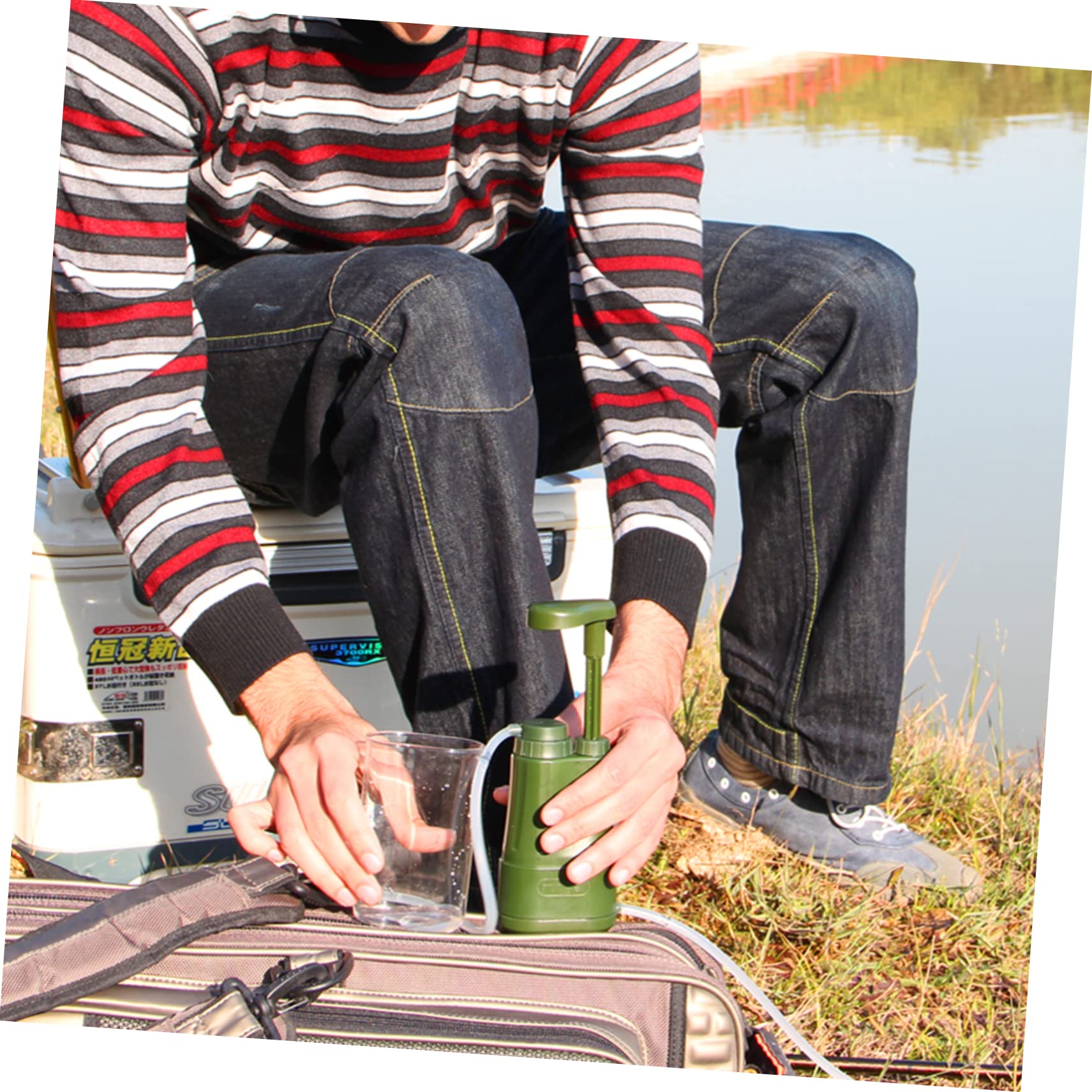 UPKOCH Camping Water Filter Portable Survival Water Purifier Filter Pump Precision Crafted for High Reliability