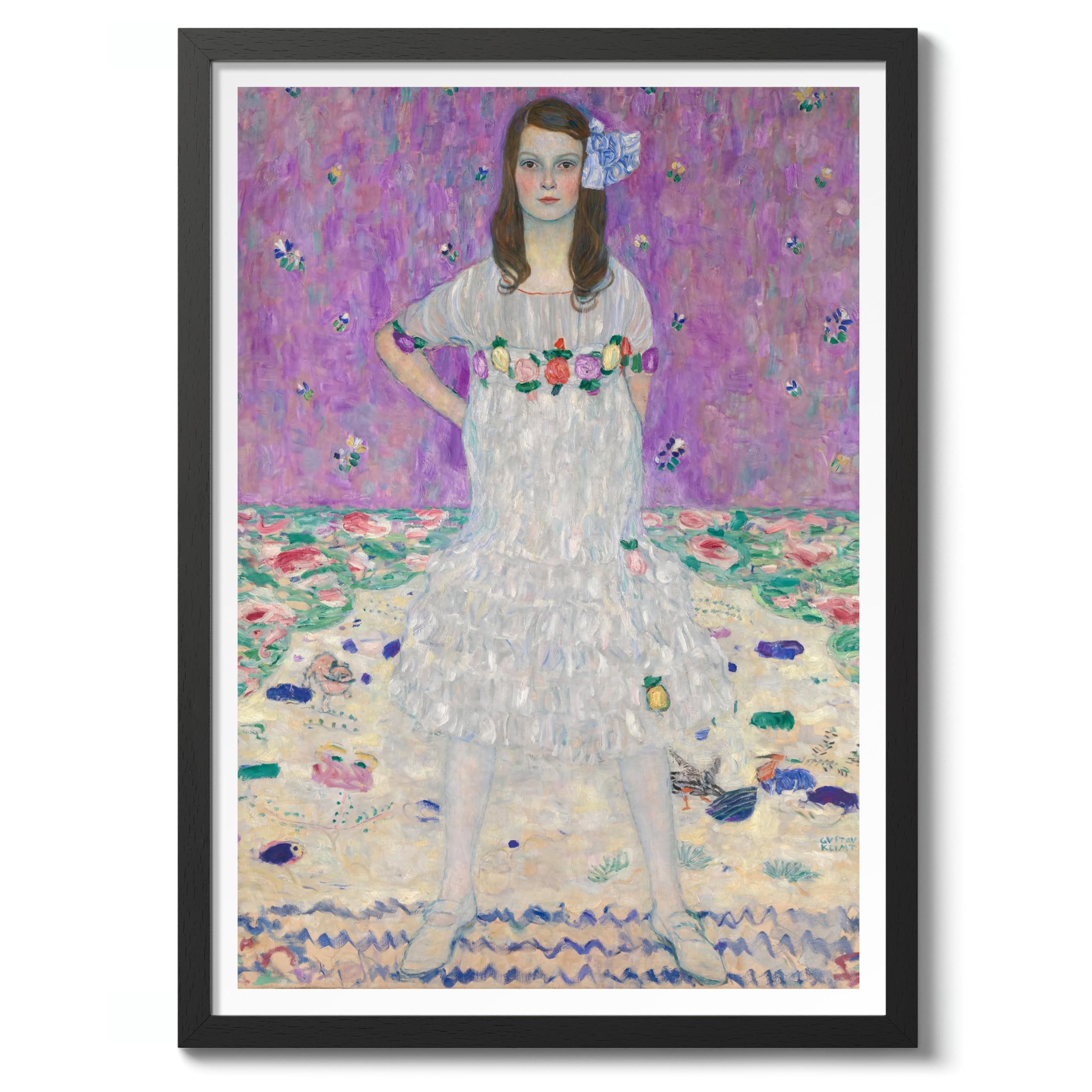 Mäda Primavesi Gustav Klimt Poster, Classic Famous Oil Painting Print, Modern Art Nouveau Wall Art Home Decor, Archival Matte, A5 (Black Frame) - 21x14.8cm — image 1