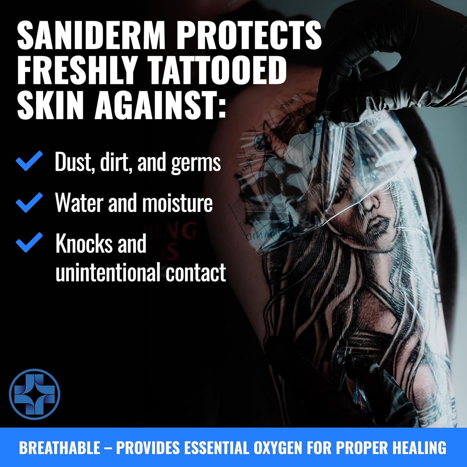 Saniderm Original Tattoo Aftercare Bandage (Medium Roll, 6 in x 8 yd)