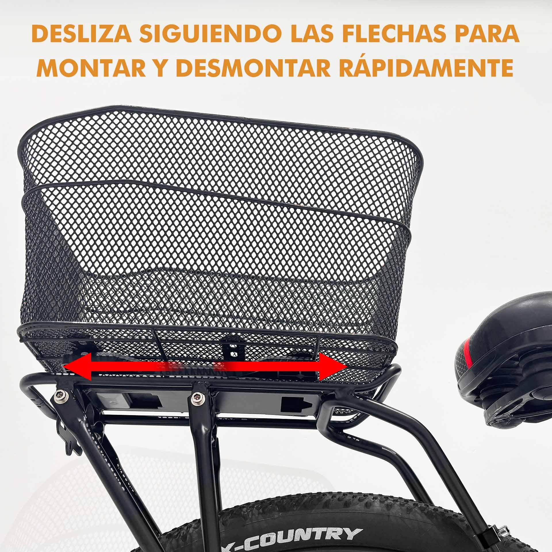 Mimoke - Portaequipajes para bicicleta con liberación rápida - Compatible con la mayoría de las bicicletas - Ajustable - Montaje rápido - Portaequipajes