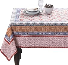 [54% off] Maison d' Hermine Table Cloth Rectangle Table 100% Cotton 54 x 72 Inches Fall Tablecloth Reusable Everyday Use for Thanksgiving Christmas Decorations Dining Farmhouse Party (Romane)
